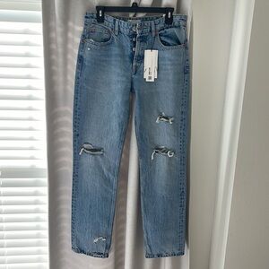 Zara Mid Rise Straight Jeans NWT